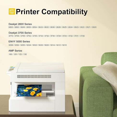 مجموعة خراطيش حبر 65XL بديلة لحبر HP 65 حبر 65XL عالي الإنتاج مع طابعة DeskJet 3772 3755 3722 3752 3700 2600، Envy 5055 5000 5070 5052 5014 (1 أسود، 1 ثلاثي الألوان) in Kuwait