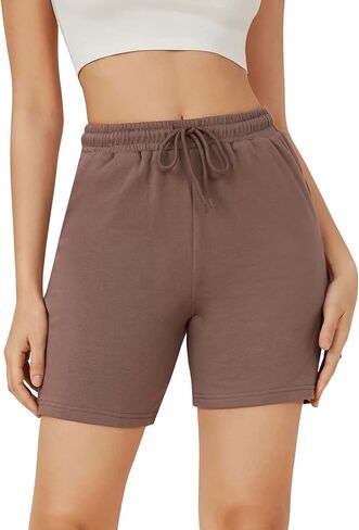 Floerns Women's Casual Drawstring High Waist Track Shorts with Pocket in Saudi Arabia