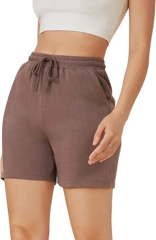 Floerns Women's Casual Drawstring High Waist Track Shorts with Pocket in Saudi Arabia