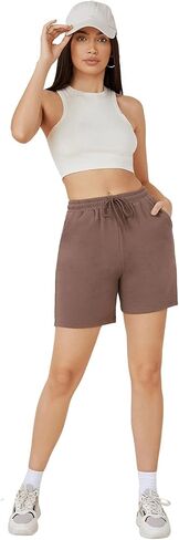 Floerns Women's Casual Drawstring High Waist Track Shorts with Pocket in Saudi Arabia