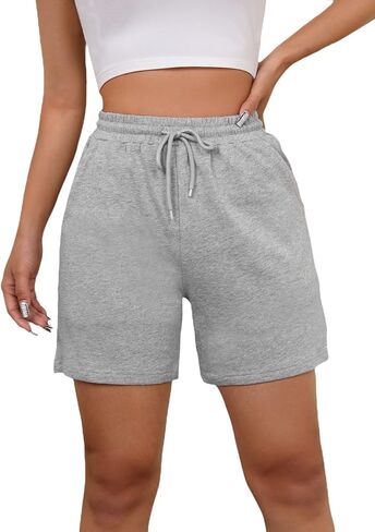 Floerns Women's Casual Drawstring High Waist Track Shorts with Pocket in Saudi Arabia