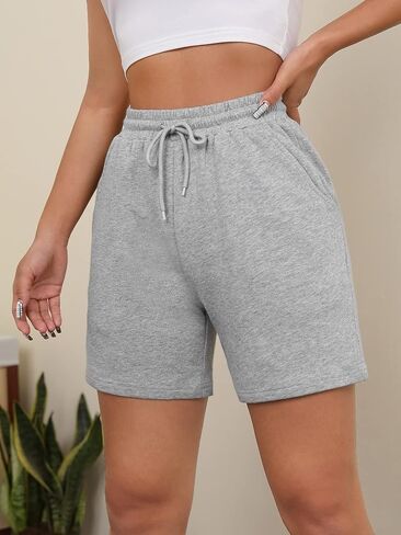 Floerns Women's Casual Drawstring High Waist Track Shorts with Pocket in Saudi Arabia
