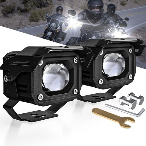 LEDUR دراجة نارية القيادة الضباب أضواء LED دراجة نارية أضواء بقعة مساعدة 90W 8000lm اللون الأبيض أضواء العمل على الطرق الوعرة قرنة، متوافق مع دراجة نارية شاحنة Je-ep SUV ATV قارب E-الدراجة جرار الخ in Kuwait