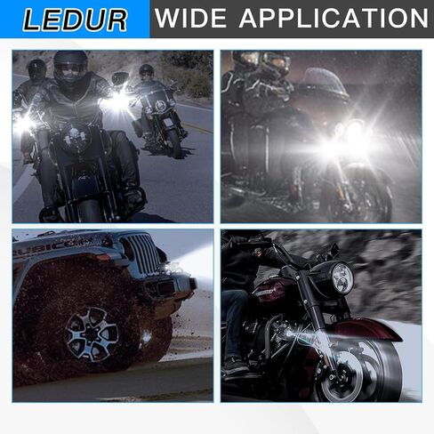 LEDUR دراجة نارية القيادة الضباب أضواء LED دراجة نارية أضواء بقعة مساعدة 90W 8000lm اللون الأبيض أضواء العمل على الطرق الوعرة قرنة، متوافق مع دراجة نارية شاحنة Je-ep SUV ATV قارب E-الدراجة جرار الخ in Kuwait