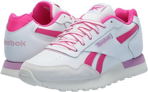 حذاء رياضي نسائي من Reebok Glide، أبيض/وردي ليزر/وردي ياسمين، 10.5 in Saudi Arabia