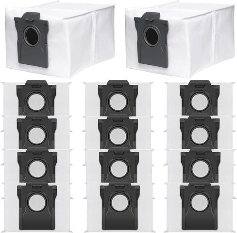 14 قطعة متوافقة مع Dreame X30 Ultra/X40 Ultra، L10s Pro Ultra/L10s Ultra/L20 Ultra/L30 Ultra Robot فراغ تلقائي، سعة كبيرة 3.2 لتر (أكياس غبار محكمة الغلق للاستعمال مرة واحدة بأربع طبقات) in Kuwait