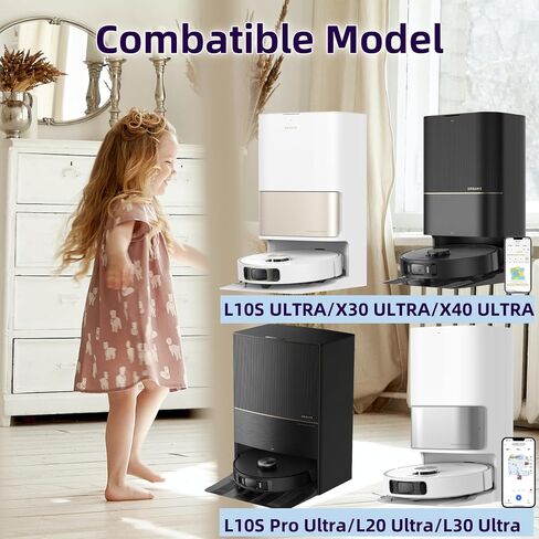 14 قطعة متوافقة مع Dreame X30 Ultra/X40 Ultra، L10s Pro Ultra/L10s Ultra/L20 Ultra/L30 Ultra Robot فراغ تلقائي، سعة كبيرة 3.2 لتر (أكياس غبار محكمة الغلق للاستعمال مرة واحدة بأربع طبقات) in Kuwait