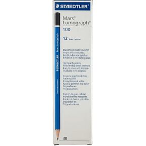 STAEDTLER Mars Lumograph Writing, Drawing, Sketching Pencil (Box of 12) (3B)