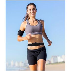 Insulin Pump Belt, Breathable Diabetic Running Belt, Adjustable Insulin Pump Pocket Accessory, Diabetic Exercise Running Belt, Black with Black Zipper
