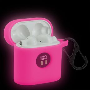 LEFXMOPHY Pink Case for MI-FA X17 True Wireless Earbuds Cover, Silicone Skin Carrying Protective Funda Glow in Dark