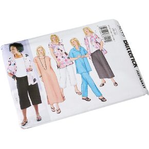 BUTTERICK PATTERNS B3039 Women's/Women's Petite Shirt, Top, Tunic, Dress, Skirt & Pants, Size 28W-30W-32W