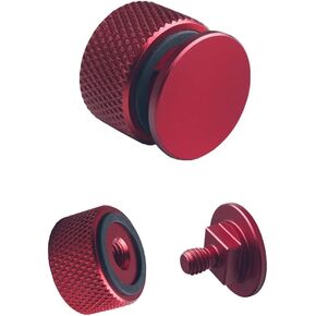 DEWHEL Welding Hood Helmet Fasteners Aluminum 1 Pair (Red)