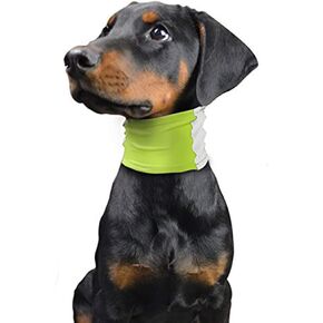 NACOCO Reflecting Dog Scarf Bandana Pet Neck Gaiter Safety Neon Teddy Golden Retriever Triangular Binder Fluorescence Collar (S, Orange)