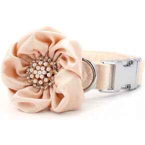 Daisy Dog Collar with Flower,Light Blue Daisy Dog Flower Collar, Girl Dog Collar (XS)