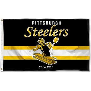 Steelers Throwback Vintage Retro 3x5 Banner Flag