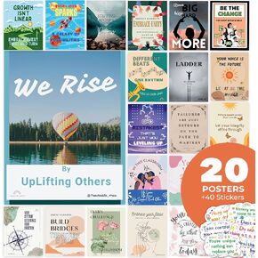 TEACHABLE ARTS, Social Emotional Learning, 20 Inspirational Classroom Posters, Teacher Pain Point Solutions, 11 x 14, Empower & Inspire Collection, Plus 40 positivity stickers, High, Middle, Elementary School, Growth Mindset Decor, Student Solutions