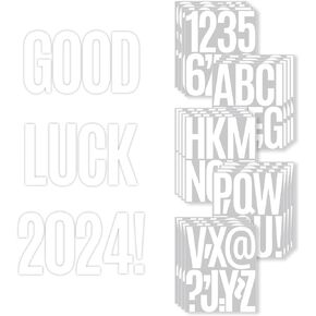 Black Letter Stickers 5 Inch, Black Vinyl Letter and Number Stickers Waterproof, Black Capital Alphabet Letter ABC Decals Labels for Mailbox Poster Bulletin Board Signs Graduate Decor DIY (20 Sheets)