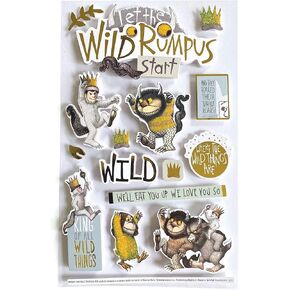 Paper House Productions Where The Wild Things are Die-Cut 3D Scrapbook Sticker Sheet