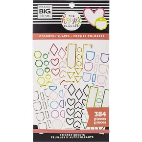 ME & MY BIG IDEAS Happy Planner STCKRS COL, Colorful Shapes, 384/Pkg