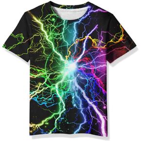 Boys Girls T-Shirts Novelty Kids Graphic Tee 3D Printed Short Sleeve Top Shirts for 6-16 Years