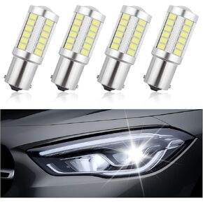 4PCS Car 1156 LED Bulb,LED Turn Signal Bulb for Replacement 1034A/1034NA/1035 LED Bulbs,12V LED Tail Light Bulb,Brake Light Bulb,LED Reverse Light Bulbs Car Accessories (White #1156)