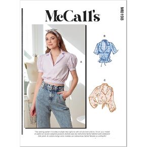 McCall's Misses' Top Sewing Pattern Kit, Code M8198, Sizes 16-18-20-22-24, Multicolor