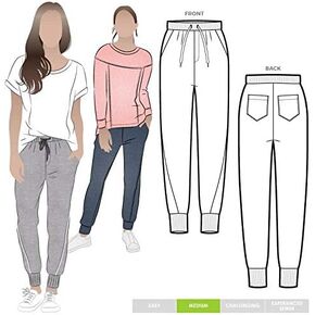 Style Arc Sewing Pattern - Joni Knit Track Pant (Sizes 04-16)