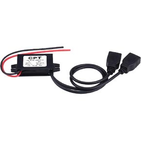Car USB Converter Module, 3A DC 12V to DC 5V Dual USB for CHARGER Adapter Converter Module for Car Motorcycle Phone Charge