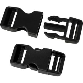 WLLHYF 2 Pack 1" Buckle, Plastic Adjustable e-Shaped Buckle Snap Clips Clasps Fasteners, Quick Side Release Strap Replacement Buckle for Backpack Fanny Pack Parachute