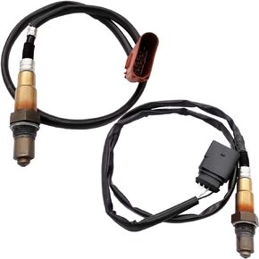 2Pcs 06A906262Q 06A906262F Upstream Oxygen Sensor Downstream O2 Sensor Replacement for Audi TT VW Jetta Beetle Golf