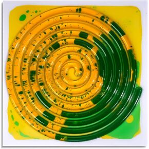 Kids Sensory Liquid Tiles: 11.8" X 11.8", Set of 4 Square Liquid Fusion Activity Playmats with Different Glow-in-The-Dark Colors for Baby, Toddler and Kids Gym, Nursery, Playroom.