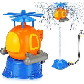 Sprinkler for Kids Outdoor Water Toys: Helicopter Kids Sprinkler Toys Summer Outside Toys Water Powered for Yard Lawn Garden - Water Play Toy for Girls Boys 3 4 5 6 7 8 9 10 11 12 Years Old Gifts