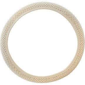 X AUTOHAUX Universal 15" Anti Slip Steering Wheel Cover Elastic Stretch Mesh Cloth Cover Accessory for Car Beige