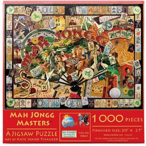 SUNSOUT INC - Mah Jongg Masters - أحجية الصور المقطوعة 1000 قطعة من الفنان: Kate Ward Thacker - الحجم النهائي 20 بوصة × 27 بوصة آسيوي - MPN# 70041 in Kuwait