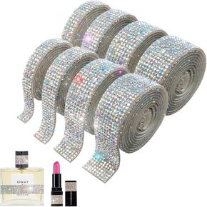 6 لفات من أشرطة حجر الراين، أشرطة ألماس ذاتية اللصق بطول 6 ياردات من حجر الراين لتزيين الحرف اليدوية وحفلات الزفاف وأعياد الميلاد وقبعة هاتف السيارة in Kuwait