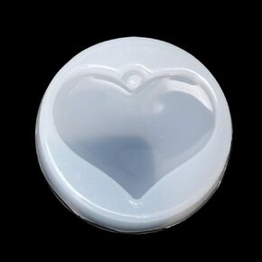 White Necklace Pendant Mold, Heart Star Shape Jewelry Mold Silicone Epoxy Resin Casting Pendant Crystal Molds Jewelry Casting Supplies