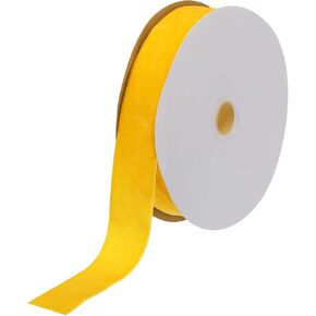 MECCANIXITY Velvet Ribbon 1 1/2 Inch x 10 Yard Single Face Spool Silky Velvet Fabric for Bouquets DIY Crafts Gift Wrapping Wedding Party Black