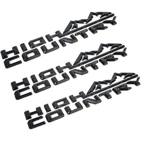 3X 2019-2023 Tahoe Silverado High Country Fender Tailgate Letter Logo Emblem 3D Badge Namaplate Replacement for High Country (Chrome)