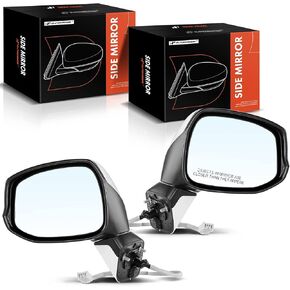 A-Premium Driver Side Power Door Mirror Compatible with Honda Civic 2012-2013 - Heated Manual Folding Black Outside Rear View Mirror