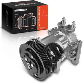A-Premium A/C Compressor with Clutch Compatible with Jeep Liberty 2.4L 2002-2005, Sport Utility, SD7H15 Style, 6 Grooves, 2-Pin Connector
