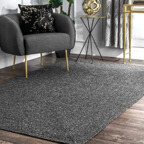 nuLOOM Wynn Braided Indoor/Outdoor Area Rug, 6x9, Charcoal