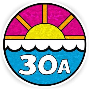 3.5" Vinyl Decal Florida Route 30A Sticker Emerald Coast Destin