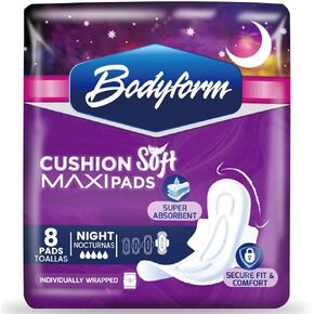 Maxi with Wings - Value Sanitary Napkins, 8 Counts (1 Packs of 8 Counts) Cushion Soft Always Comfortable and Ultra-Absorbent