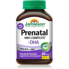 Jamieson PRENATAL Complete Multivitamin with DHA Supplement 60 Softgels