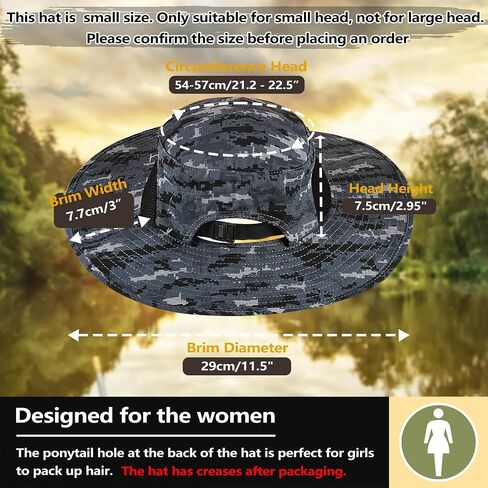 Solaris Camo Hat for Men Women, Wide Brim Camouflage Safari Hat, UPF50+ Sun Protection Bucket Hat for Hunting Fishing Hiking in Saudi Arabia