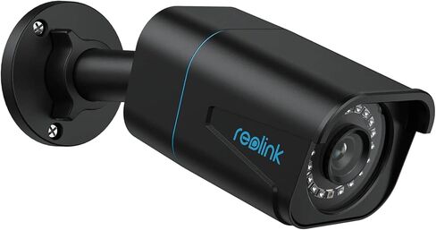 نظام كاميرا أمان REOLINK 4K في الهواء الطلق، 25 إطارًا في الثانية أثناء النهار، كشف الحركة، رؤية ليلية بالأشعة تحت الحمراء 100 قدم، بطاقة microSD بسعة تصل إلى 256 جيجابايت، RLC-810A (أسود) (متجدد) in Saudi Arabia