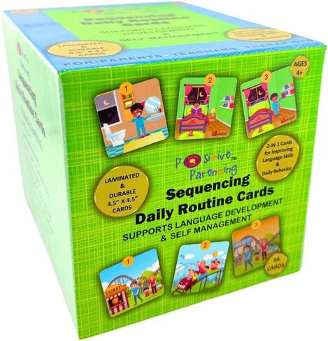 Sequence for Kids; Daily Routine Cards for Speech & Social Development; English Language Learners; ESL; Bilingual Learners; Storytelling; Sentence Building; Picture Story Cards; Speech Flash Cards in Saudi Arabia
