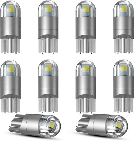 194 لمبة LED بيضاء لأضواء باب السيارة 6000K 2825 W5W T10 168 لمبة LED مع استبدال جهاز العرض لخريطة قبة لوحة القيادة لأضواء لوحة الترخيص (10 قطع) in Saudi Arabia