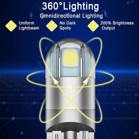 194 لمبة LED بيضاء لأضواء باب السيارة 6000K 2825 W5W T10 168 لمبة LED مع استبدال جهاز العرض لخريطة قبة لوحة القيادة لأضواء لوحة الترخيص (10 قطع) in Saudi Arabia