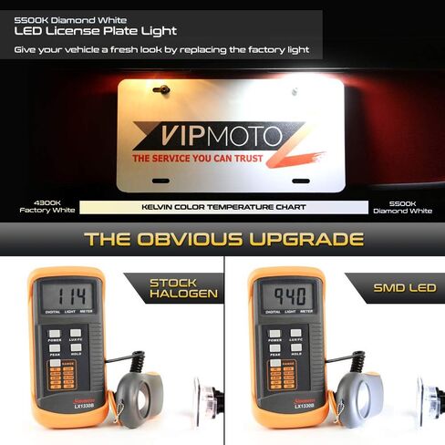 زوج بديل لمجموعة مصابيح لوحة الترخيص LED الكاملة من VIPMOTOZ لسيارة Toyota Corolla Sedan 2014-2019 - 6000K Diamond White، مجموعة مكونة من قطعتين in Kuwait